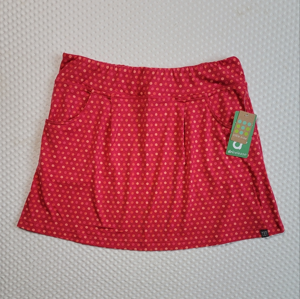 Title Nine Breeze Skirt Watercolor dots